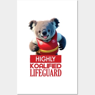 Just a Highly Koalified Lifeguard Koala 5 Posters and Art